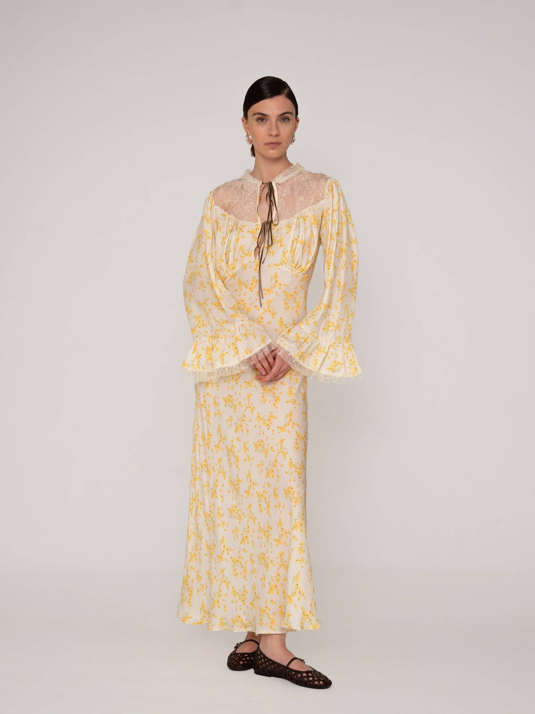 CARMEN SAYS - Vendita all'ingrosso Vestito - Donna - Abito lungo a fiori stampati blush4