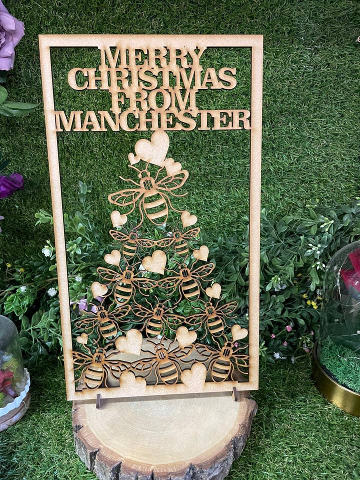 Bee Tree Manchester Message for wholesale by manchester laser cuts