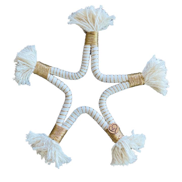 Christmas Star Decoration|White & Gold for wholesale by Suksma