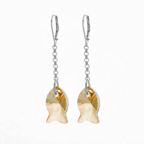 Klas Squared - Wholesale Dangle Earrings - Poisson Earrings – Golden Shadow