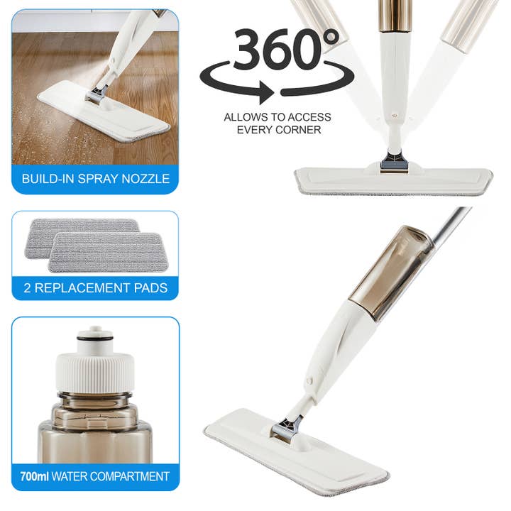 Daniel James – wholesale Mop – Grey & White Spray Mop Cleaning Kit.8