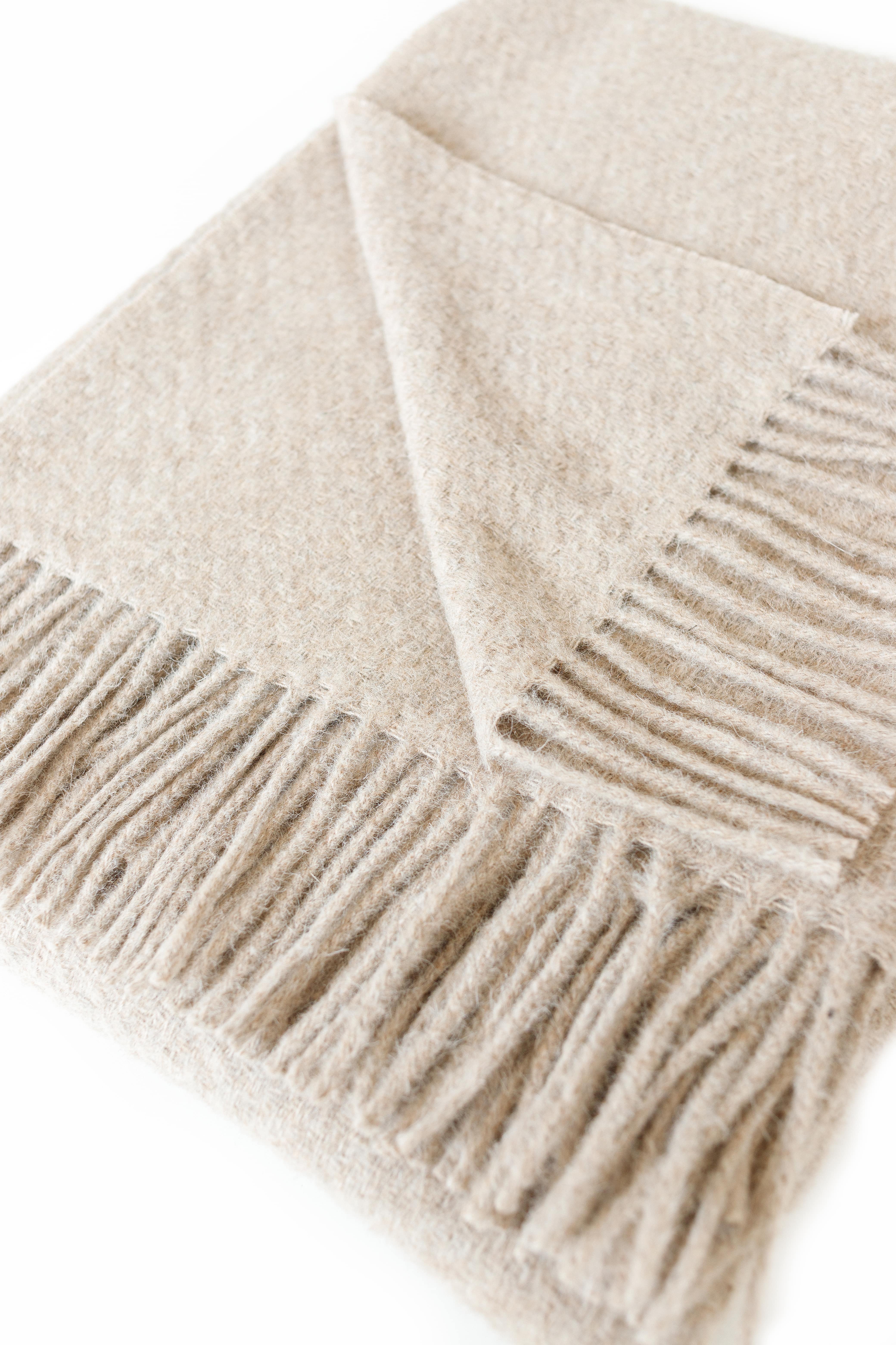 Linen Way Inc. - Vente Plaids - Plaid en laine d'alpaga de Cork14