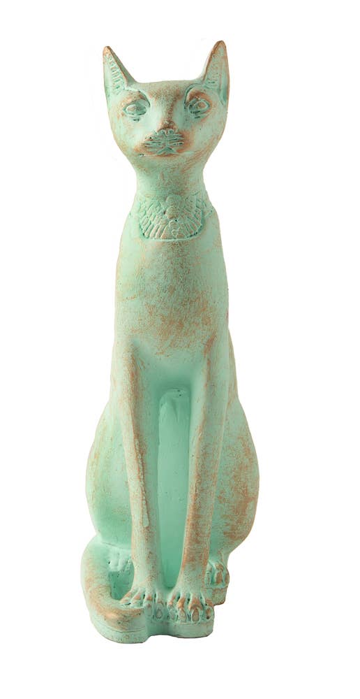 Discoveries, Inc. - Wholesale Decorative Figurine - Bastet Cat Statue Patina - 5.25" - Egyptian Goddess6