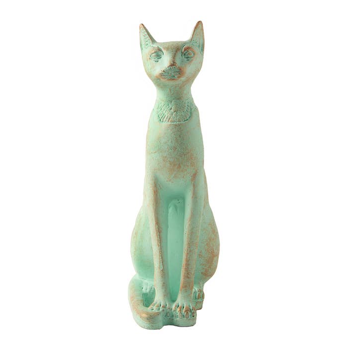 Discoveries, Inc. - Wholesale Decorative Figurine - Bastet Cat Statue Patina - 5.25" - Egyptian Goddess6