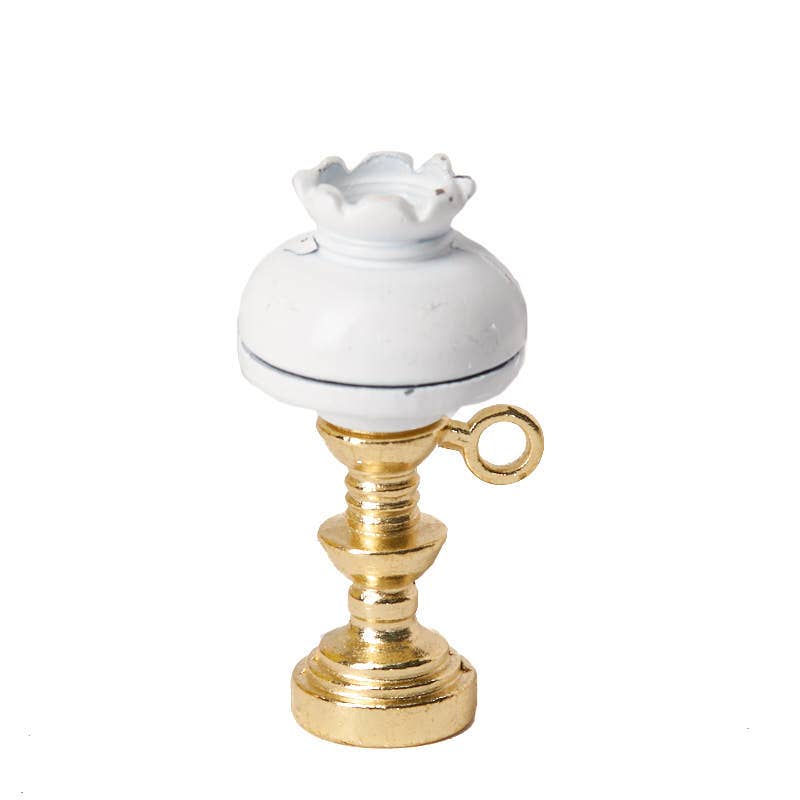 Factory Direct Craft - Wholesale Decorative Tabletop Object - 1-3/4" Dollhouse Miniature Metal  Hurricane Lamp 1
