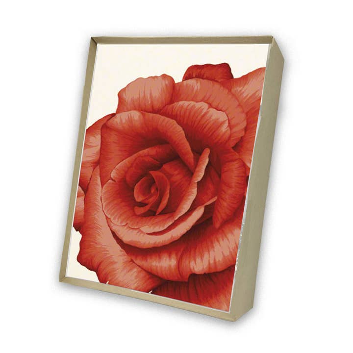 Vintage Rose Italian 4X6" Boxed Note Card Set-8/8 for wholesale by Freund Mayer & Co.