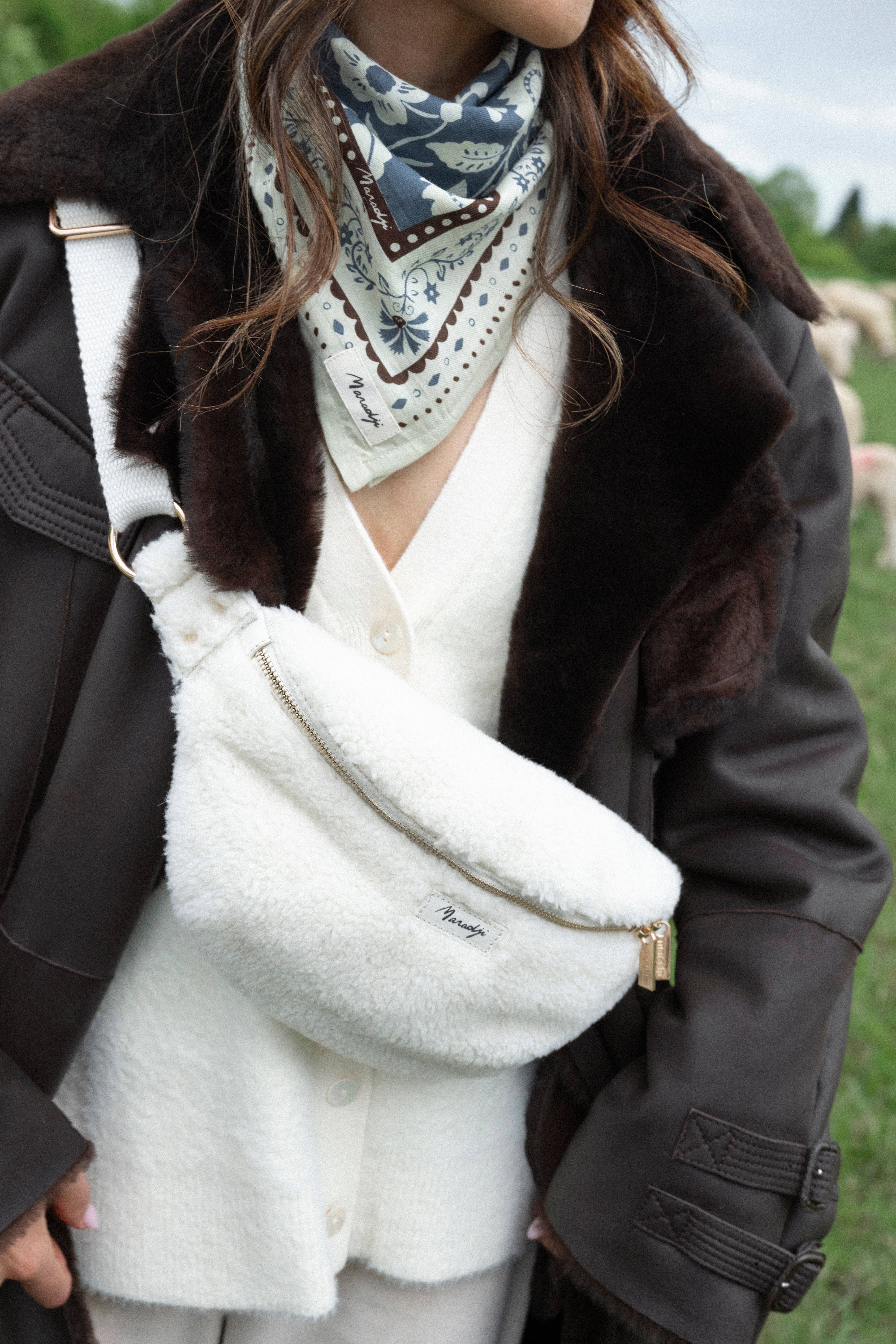 Maradji - Wholesale Scarf - Women's - STORM BLUE COTTON TWILL SCARF INDIENNES3