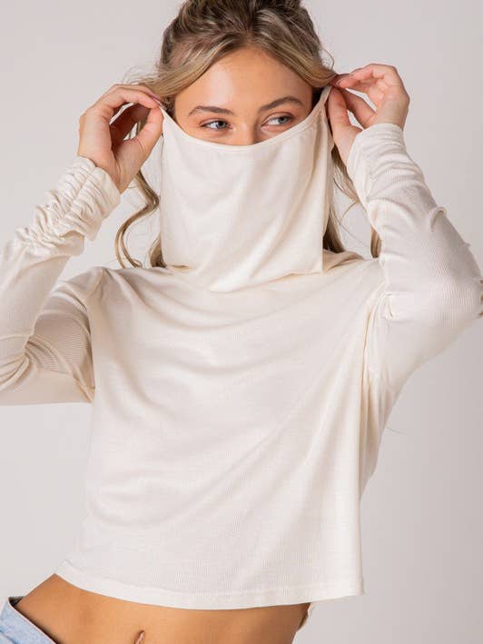 STYLE RACK - Wholesale Knit Top - Women's - Selena Face Mask Crop Top