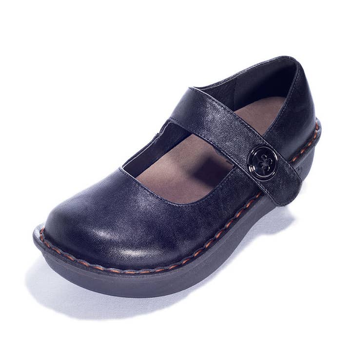 Stillschuh Jane in Schwarz, Glatt für den Großhandel von Savvy