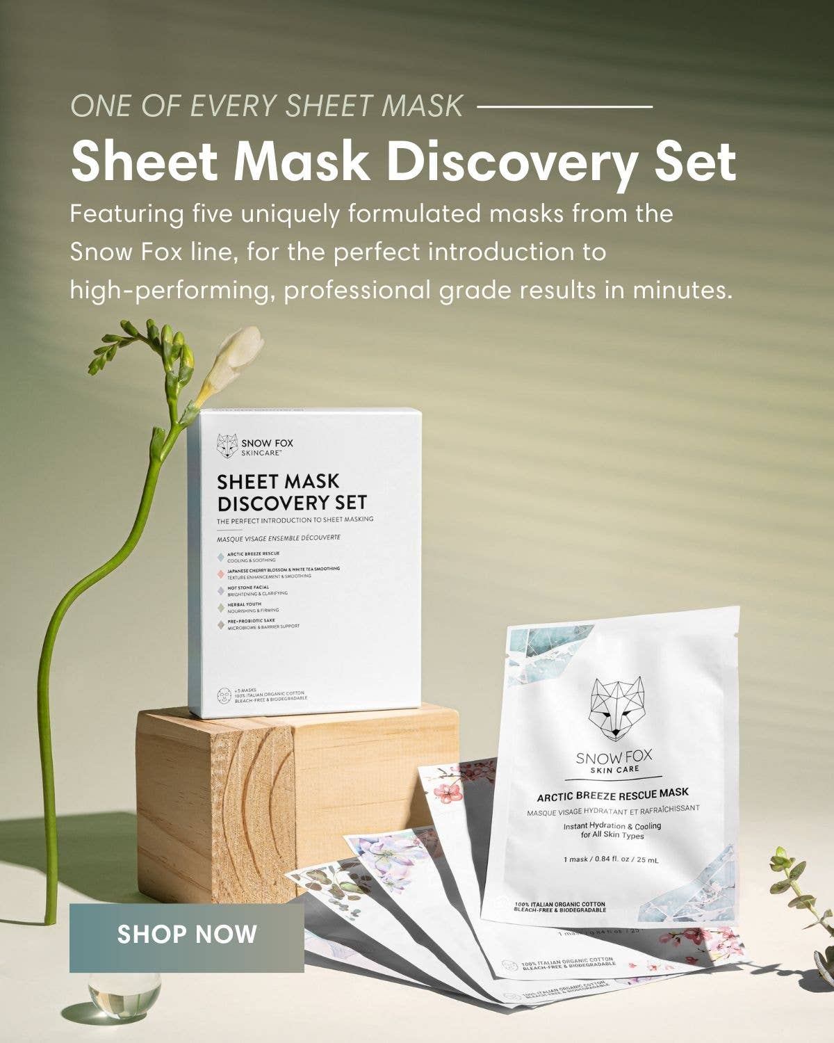 Snow Fox Skincare – wholesale Skincare face mask – Sheet Mask Discovery Set2