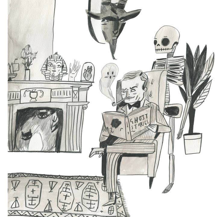 Haunted House Print voor wholesale door Dick Vincent Illustrations