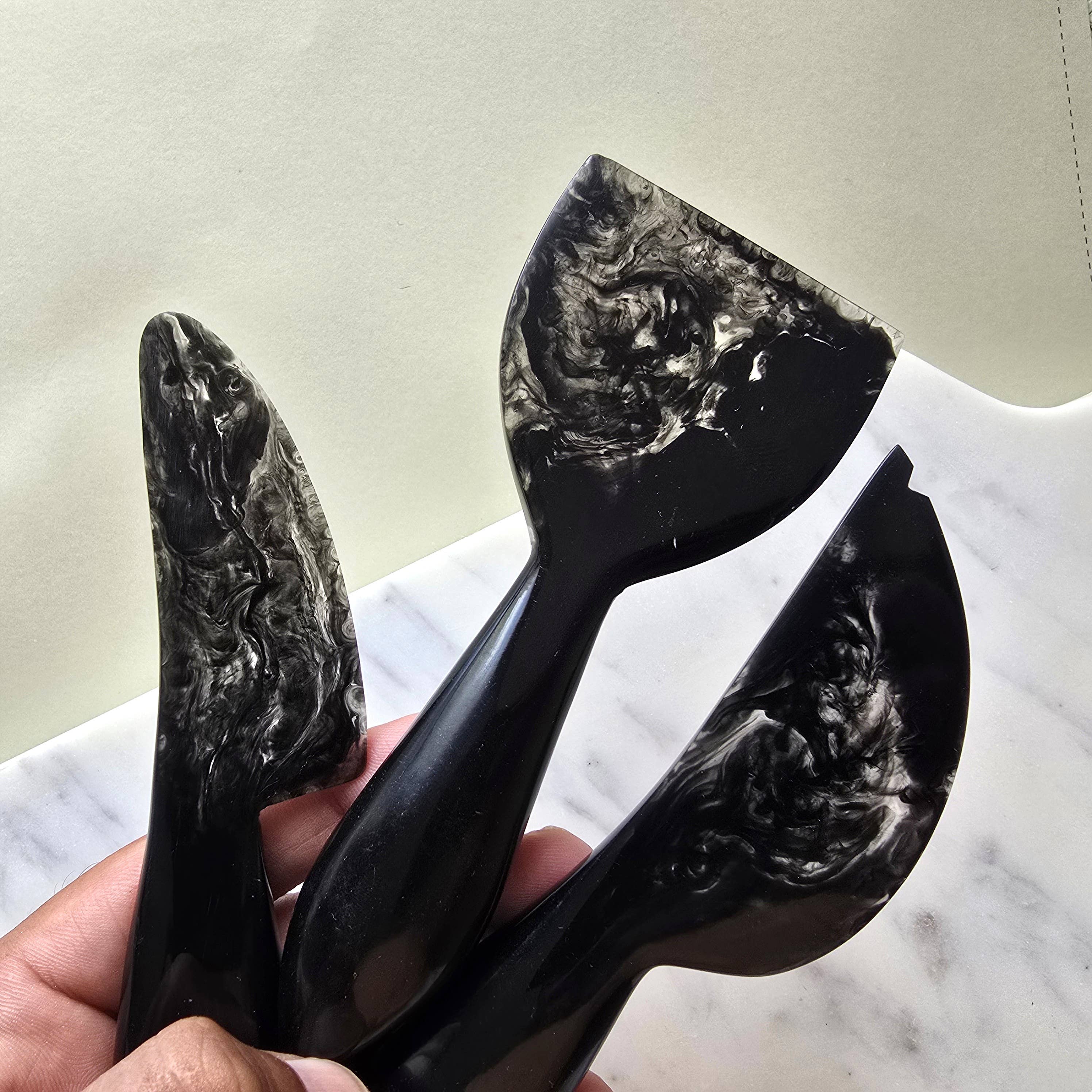 Gibb & Daan – Faca para queijo por atacado – Conjunto de Facas de Queijo de 3 Peças - Ferramentas de Charcutaria em Resina5