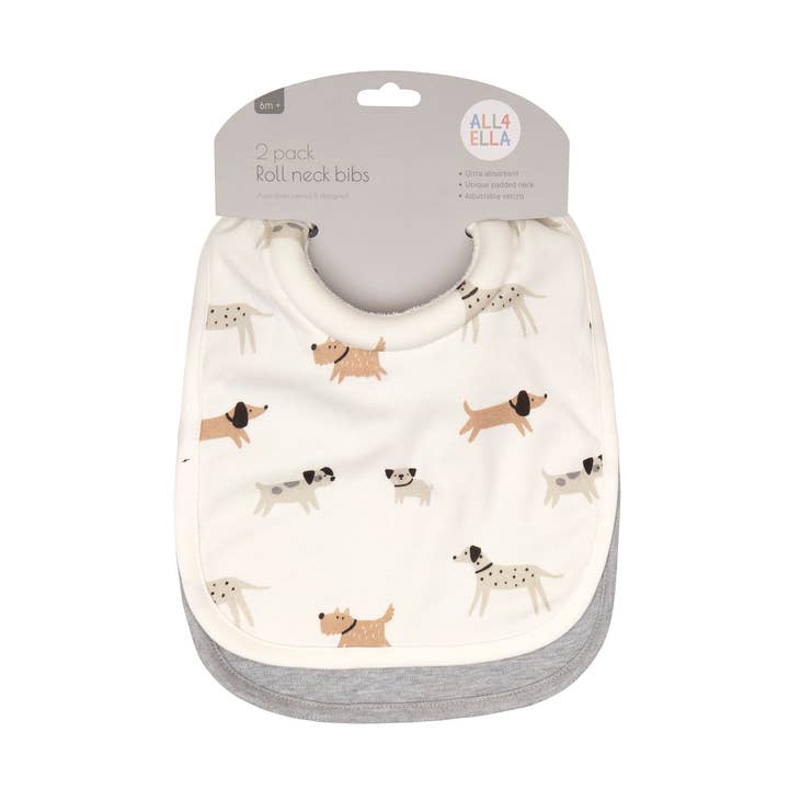 Roll Neck Bibs 2pk - Dogs for wholesale by All4Ella