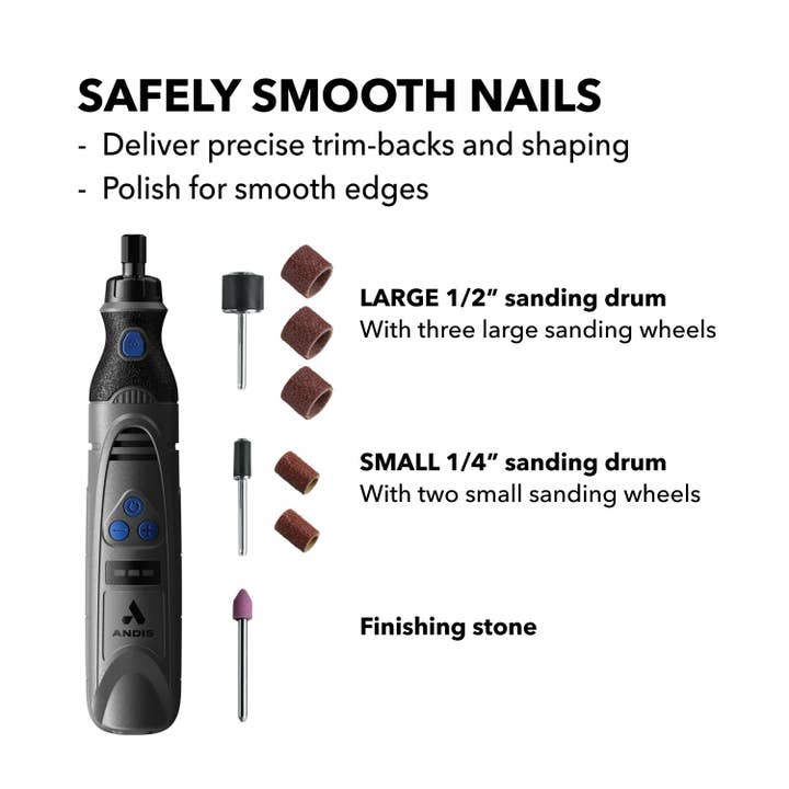 Pet Palette Distribution - Wholesale Pet Grooming Tool - Dog - Andis DNG-1- Cordless Nail Grinder 6-Speed - VBL6