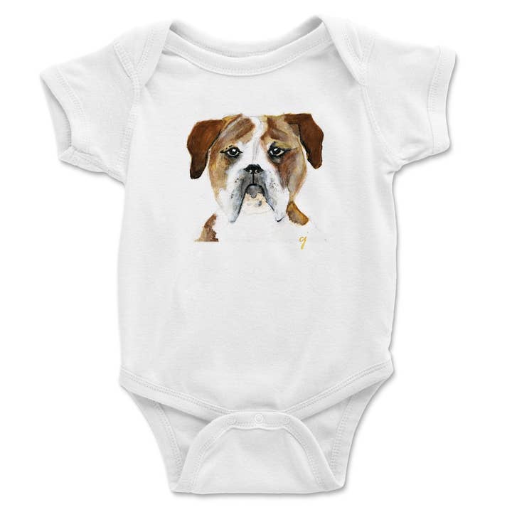 Bulldog Onesie for engroshandel hos claire jordan designs