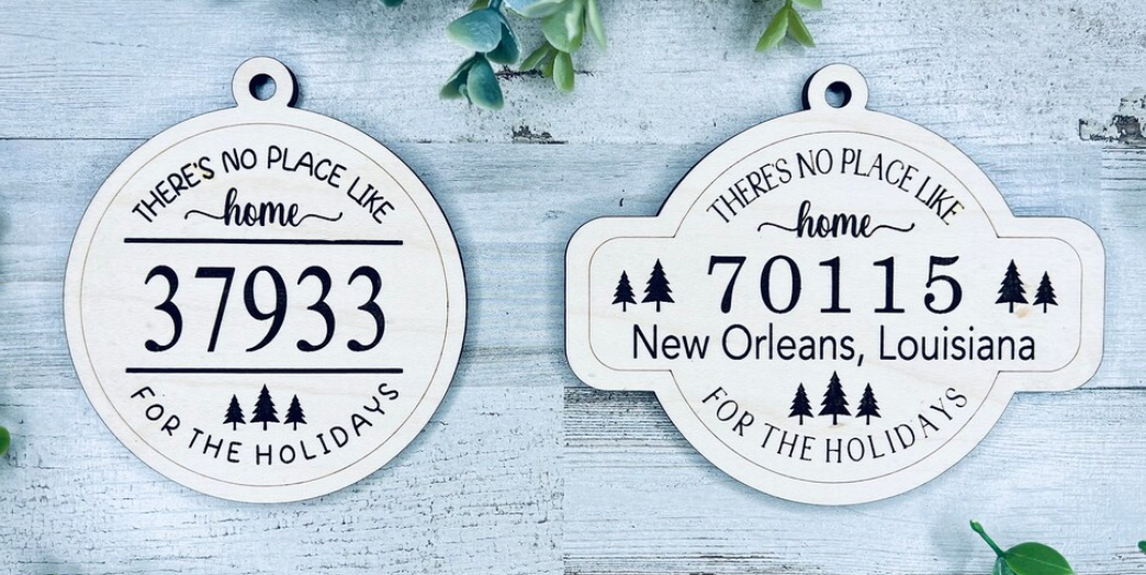 The Wristlet Bar - Wholesale Ornament - Zip Code Christmas Ornament0