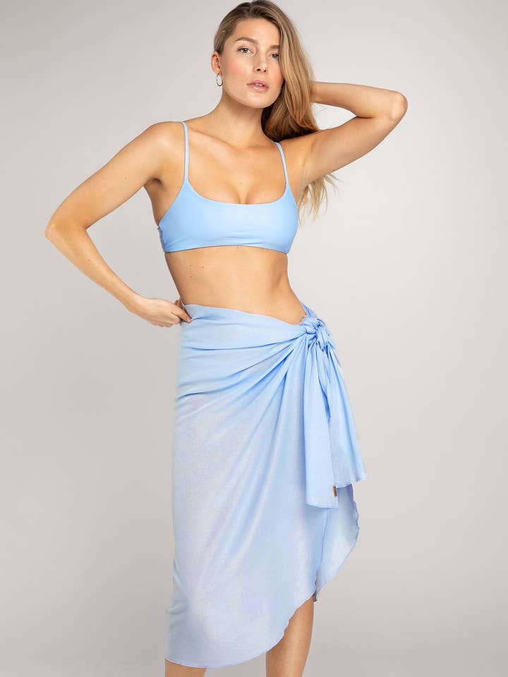 Sarong Linne Ljusblå för wholesale av Kalk Store