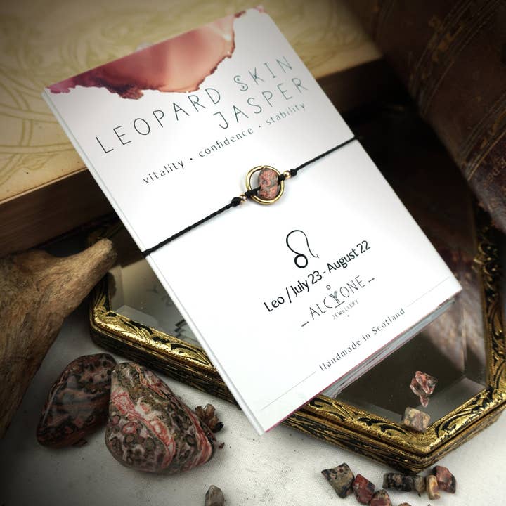 Pulseira de JASPE PELE DE LEOPARDO Leo por atacado de Alcyone Jewellery Ltd