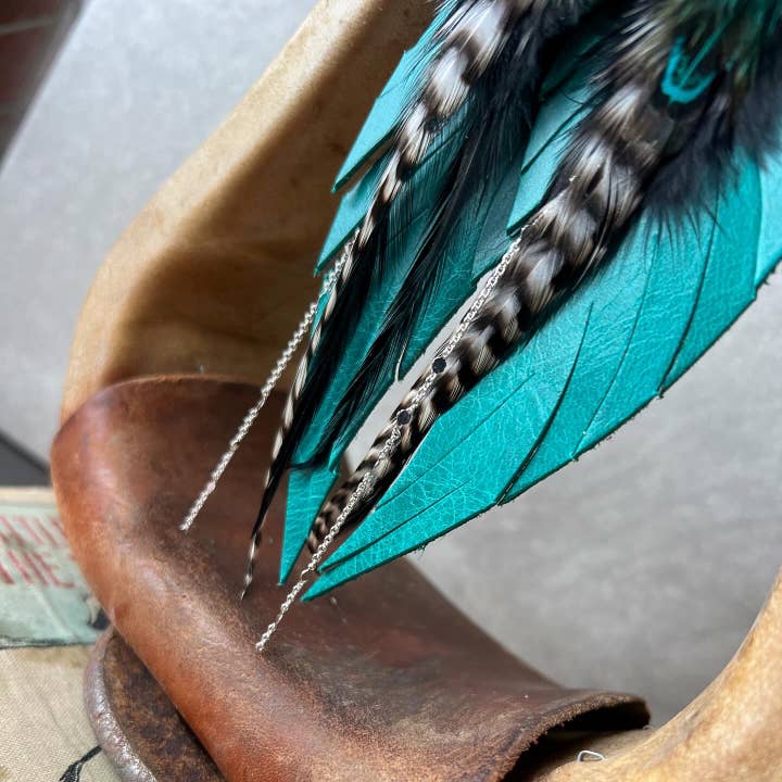 Fringed In Faith - Wholesale Dangle Earrings - Seeley Feather Earrings2