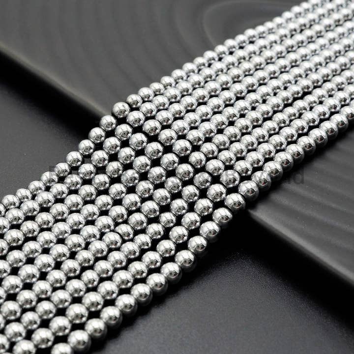 Darker Silver Hematite Beads, sku#S117 for wholesale by BestBeads&Beyond