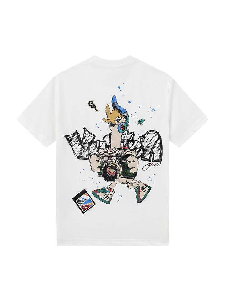 Kinder Black Label "PHOTO DUCK" Rundhals-T-Shirt für den Großhandel von Black Label x Raw