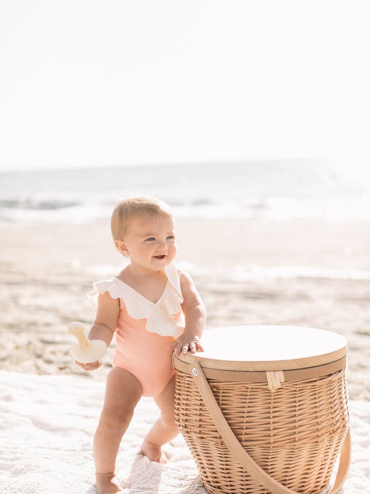 Mini’s Salcombe One-Piece - Peach for wholesale by MooRoo Swim