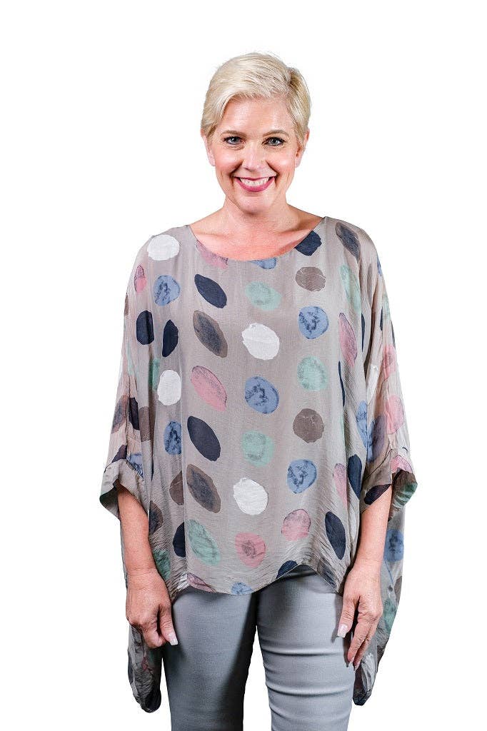 TINA Stephens Italy/Tees By Tina - Wholesale Kaftan - Women's - Sofia Circle Silk Kaftan (BQ201R)1