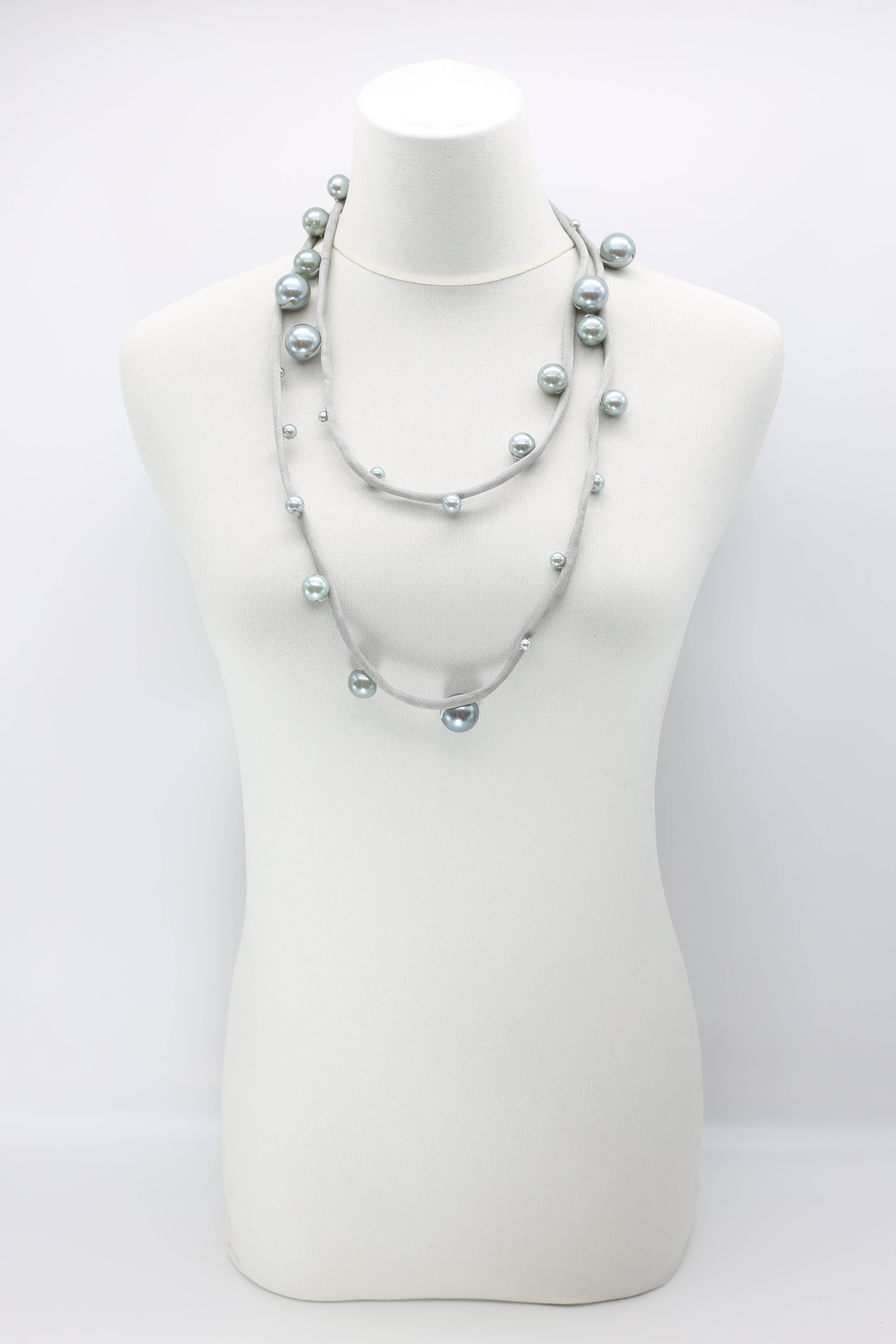 Jianhui London – Engroshandel Perlehalskæde – Faux perler på tekstil snor halskæder - Large12