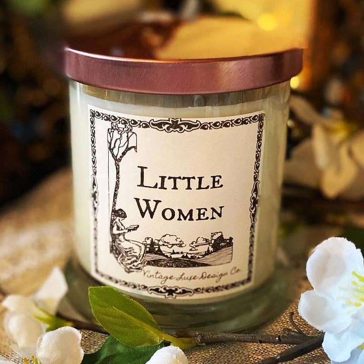 Little Women 9 Oz Soy Wax Candle Literature Book Lover Gift for wholesale by Vintage Luxe Design Co.
