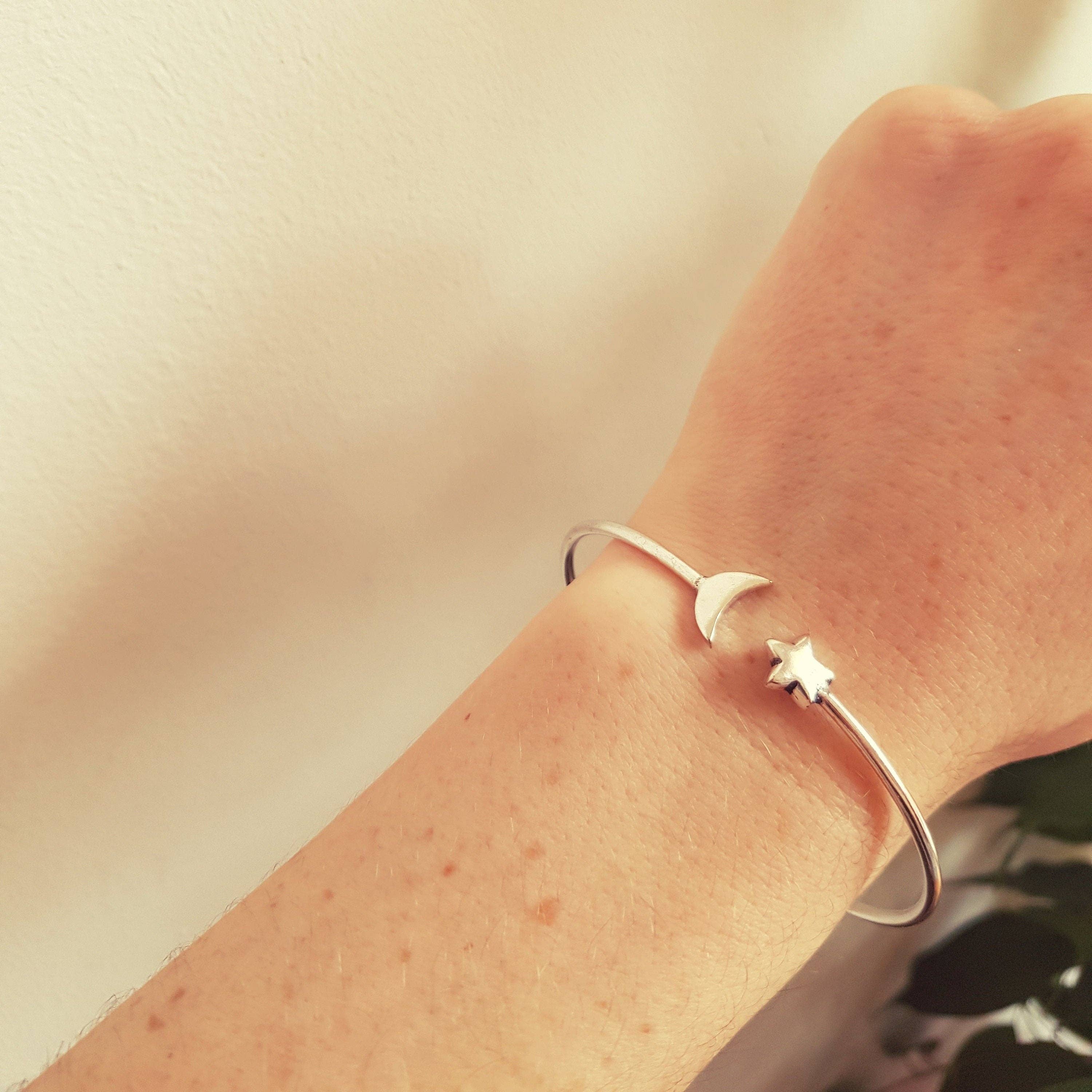 Kaali Boutique - Wholesale Cuff Bracelet - Star & Sun Bracelet / Bangle / Brass / Galaxy / Ethnic / Rustic / Bohemian / Hippie / Gypsy / Psy / Chic / Jewellery / Body / Adjustable5