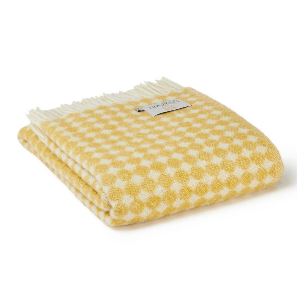Tweedmill Textiles - Wholesale Throw blanket - Reversible Jacquard Spot Pure New Wool Blanket 3