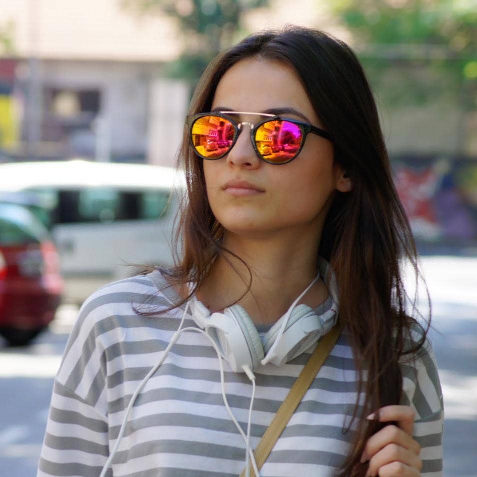 Emblem Eyewear – wholesale Solglasögon - Unisex – Premium Horn Rimmed Vintage Crossbar solglasögon Flash10