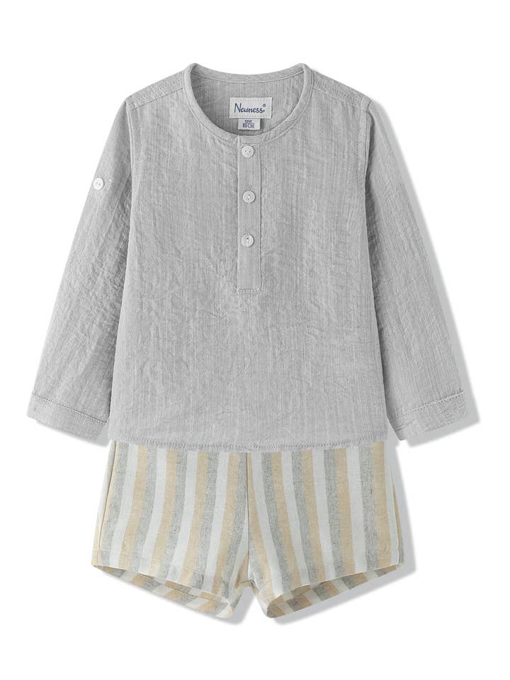 Dressy baby set grey shirt trousers BBV96051
for wholesale by Newness Kids