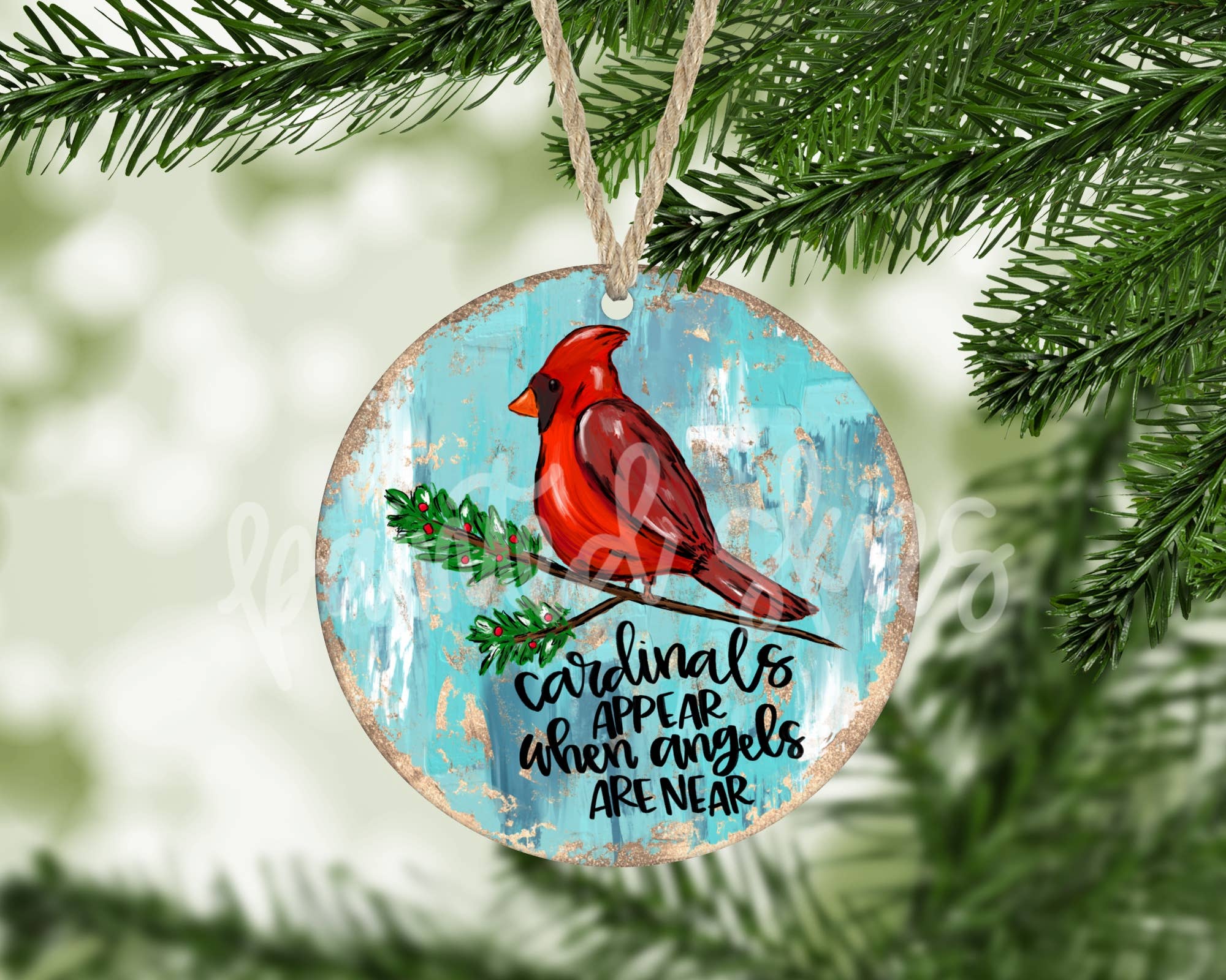 Painted Skies - Wholesale Ornament - Cardinals Appear When Angels Are Near Christmas Ornament