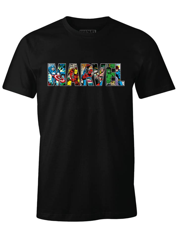 Schwarz Marvel-T-Shirt - Marvel Group für den Großhandel auf Faire