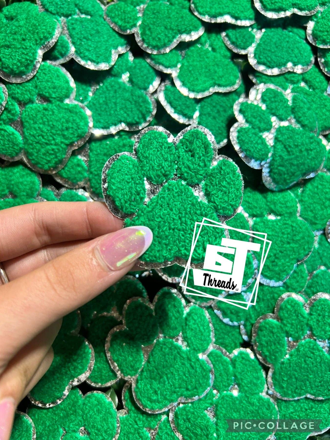 6j Threads LLC - Wholesale Patch - Chenille Paw Prints...Cap Patches Only2