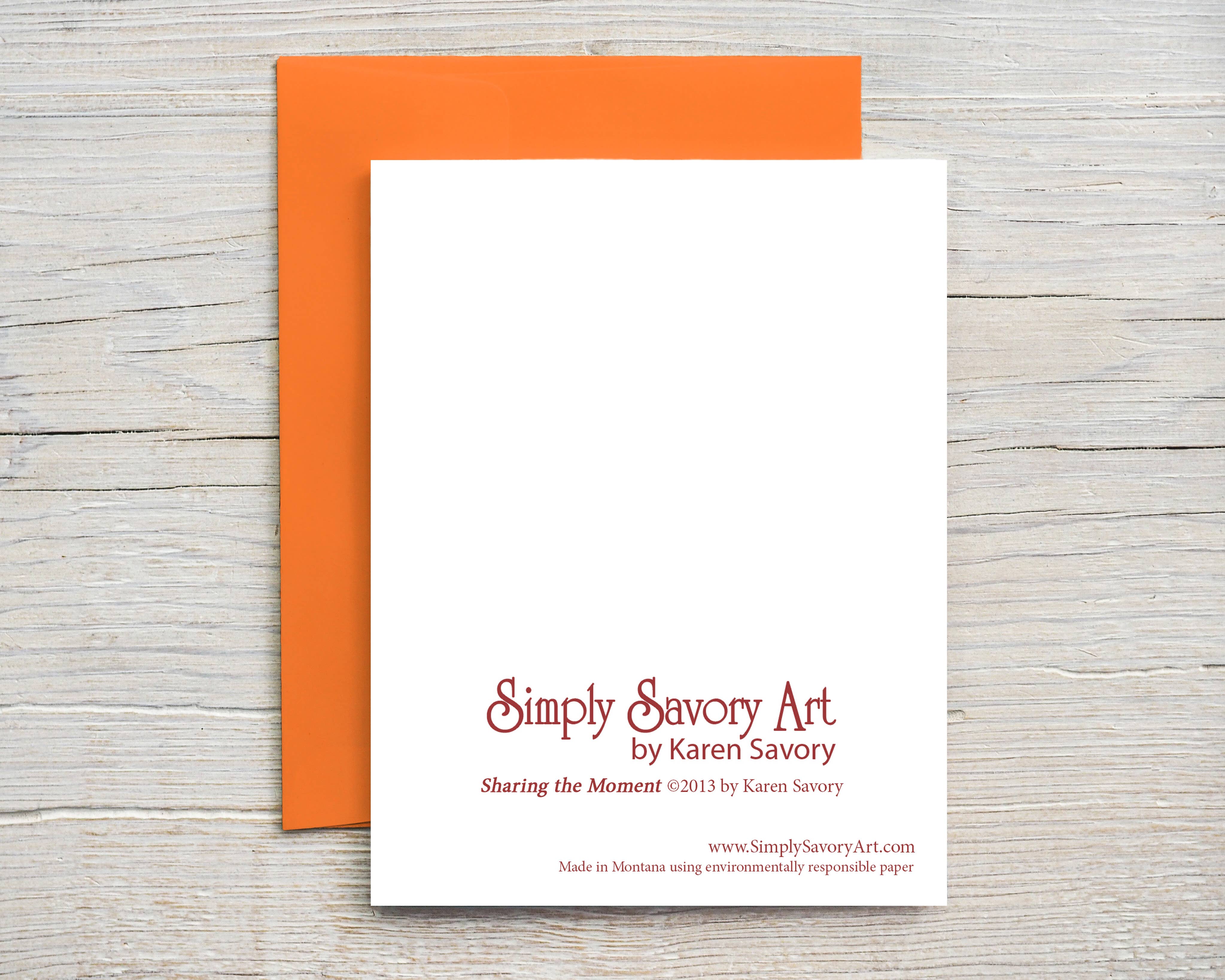 Simply Savory Art - Wholesale Stationery/Notecard Set - Sharing The Moment Notecard2