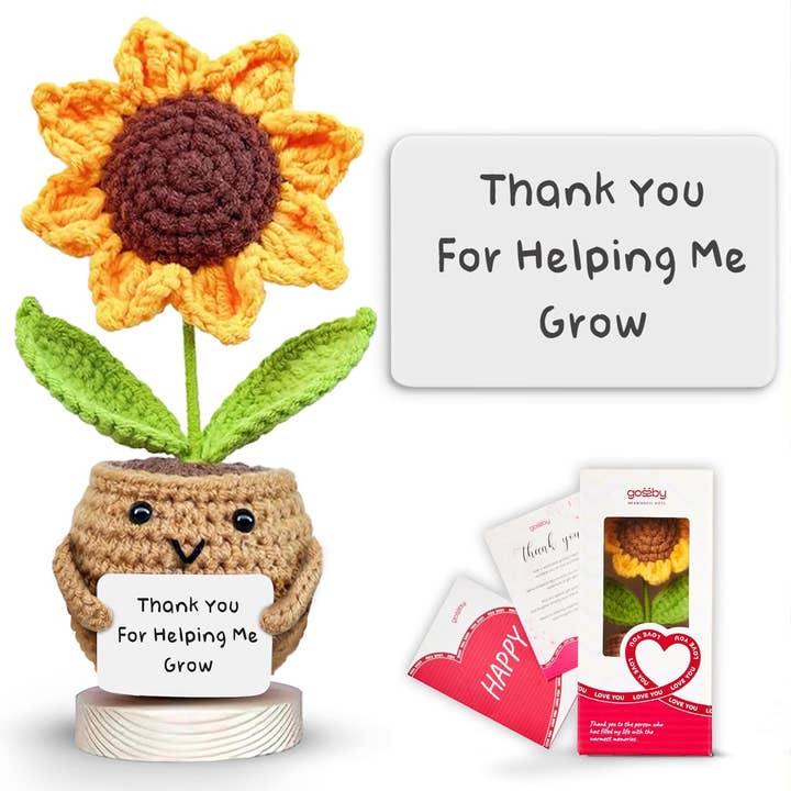 Gossby Sunflower Crochet - Thank You For Helping Me Grow for wholesale by Gossby