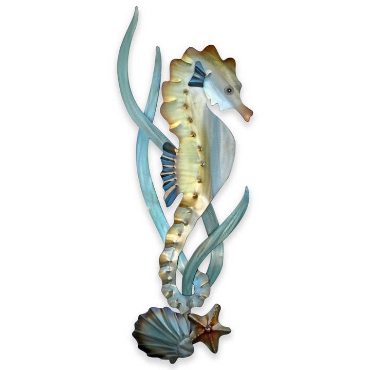 Seahorse Metal Wall Sculpture for wholesale by T.I. Design