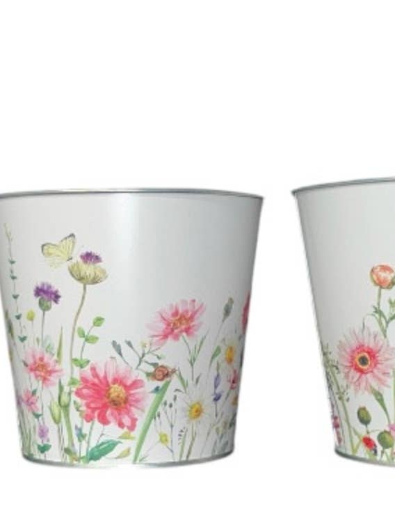 Wildflower Metal Pots for wholesale by Thompson Wholesale