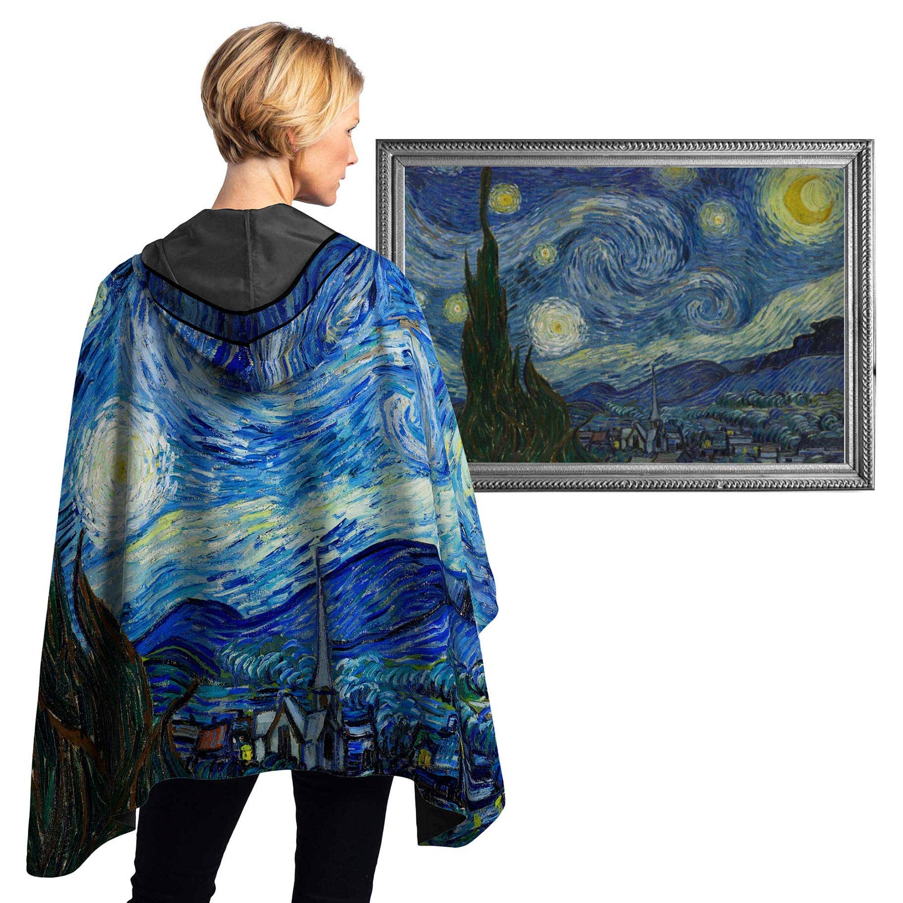 RainCaper - Wholesale Raincoat - Women's - Fine Art RainCaper - van Gogh "Starry Night"3