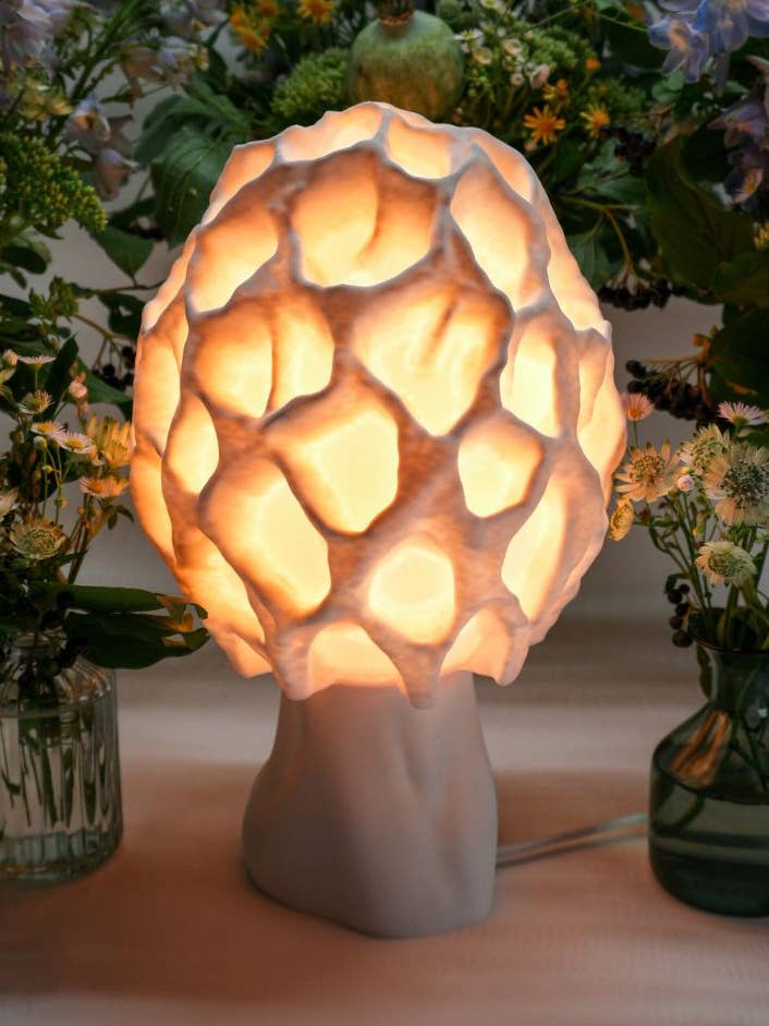 Morel Mushroom Lamp - natural mushroom design, soft evening light for wholesale by Roomberry