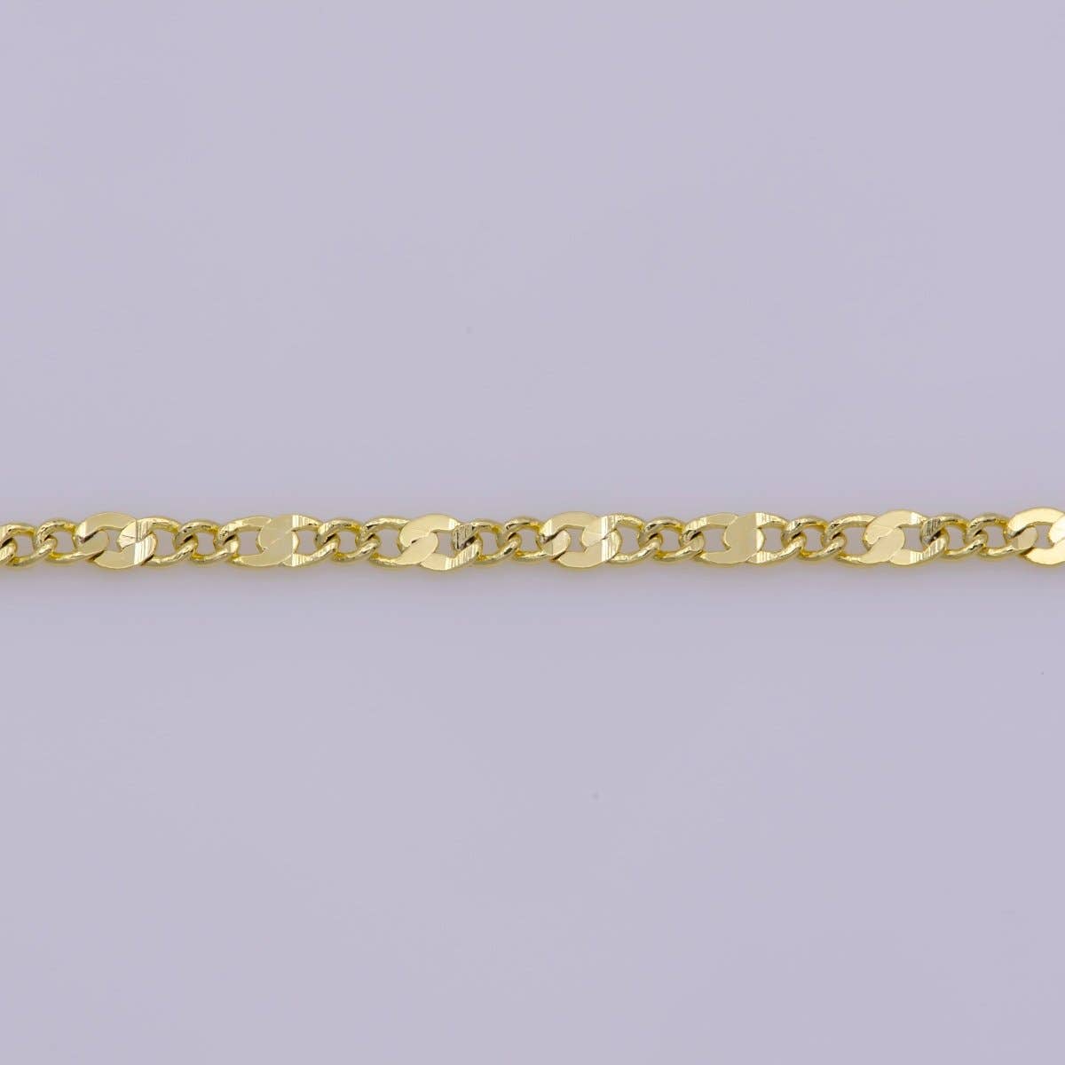 Aim Eternal – Engroshandel Led/kæde halskæde – Flad Mariner Kæde Halskæde / 14K Guld Fyldt Flad Mariner Kæde / Ankerkæde / Designer Led / Unisex Mænd Kvinder | WA-392 Udsalgspris1