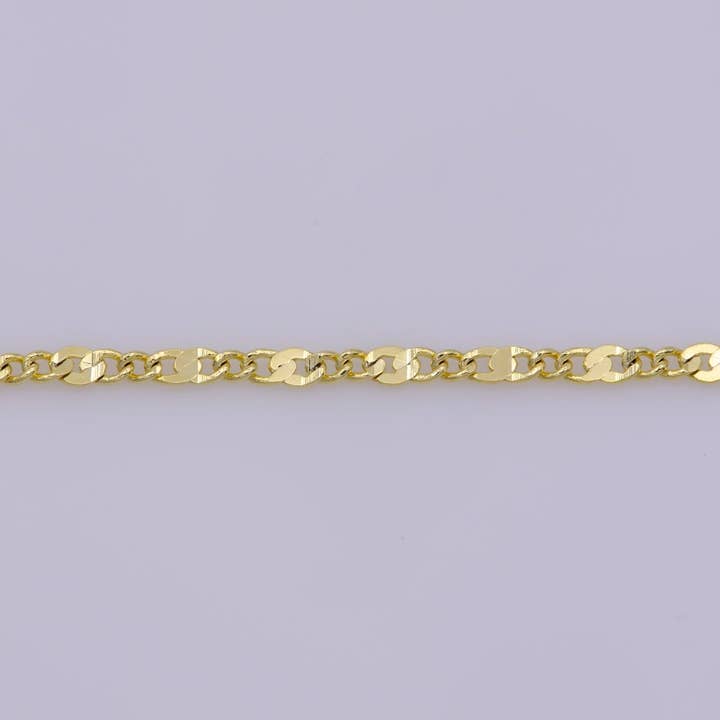 Aim Eternal – Engroshandel Led/kæde halskæde – Flad Mariner Kæde Halskæde / 14K Guld Fyldt Flad Mariner Kæde / Ankerkæde / Designer Led / Unisex Mænd Kvinder | WA-392 Udsalgspris1