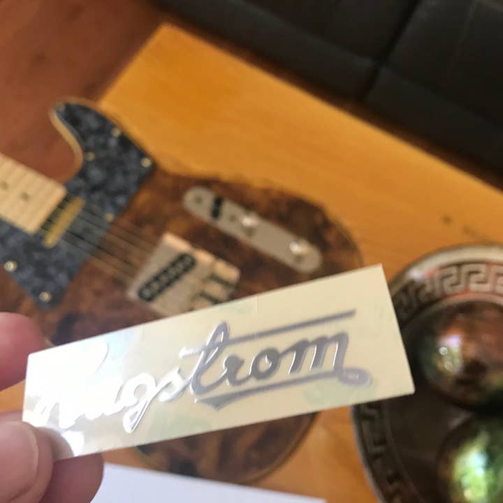 Hagstrom Guitarra Decalque Metal Gold Headstock Decalque M62 por atacado de Luthier decals