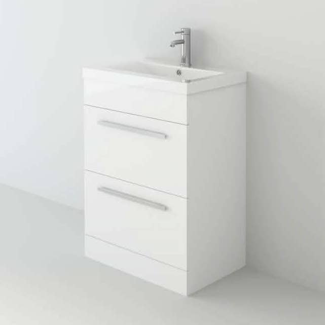Venus 600 Mid Edged Basin Unit -2 Storage Section for wholesale by Bathroom4Less