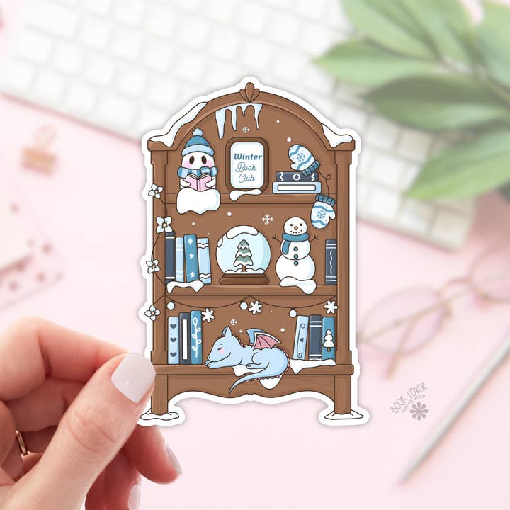 Winter Bookshelf Stickers / Bookish Winter Stickers for wholesale by Book Lover Merch Shop