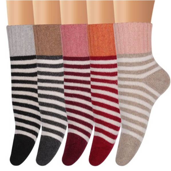 My Wholesale Warehouse - Wholesale Socks - Women's - Generise Pack of 5 Pairs Ladies Thick Wooly Socks7
