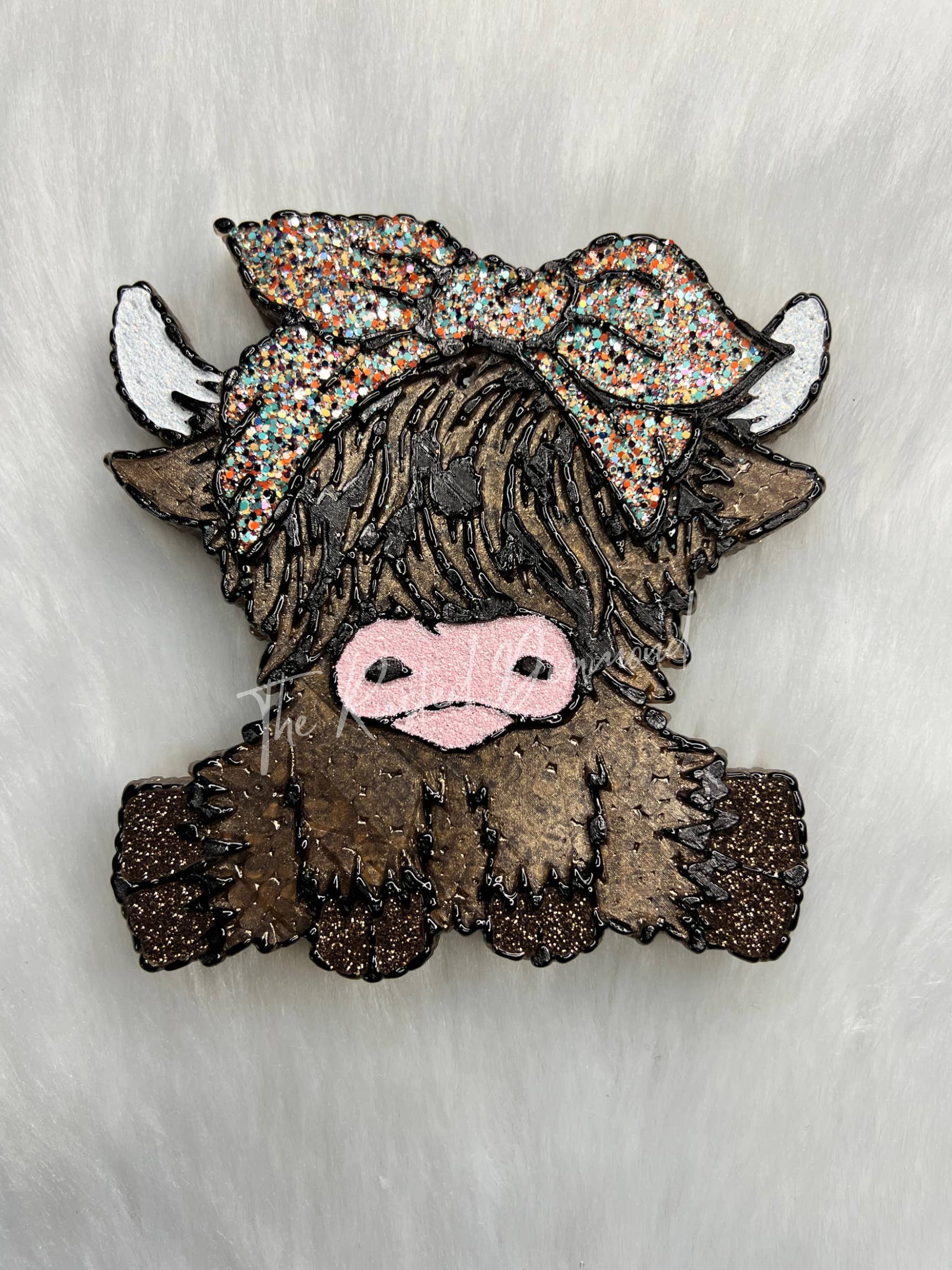 The Rusted Diamond - Wholesale Car Freshener - Women's - Sitting Highland with bow