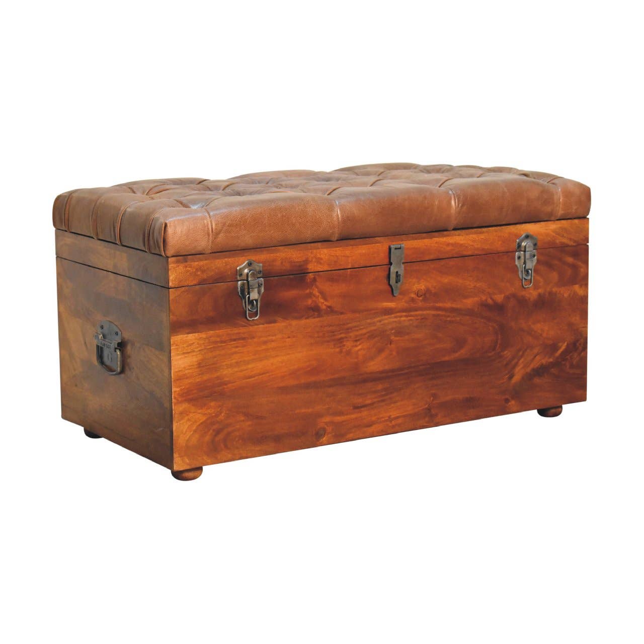 Artisan Furniture - Wholesale Cabinet - Buffalo Hide Chestnut Storage Trunk2